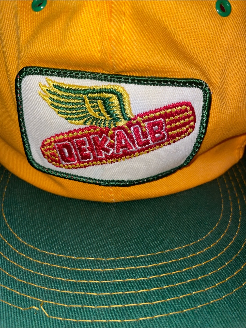 Vintage DeKalb Seed Corn Hat K Brand USA Snapback Farm Cap - Picture 13 of 16